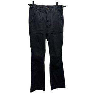 Anthropologie Pilcro  The Letterpress Black High Rise Flare Leg Pants